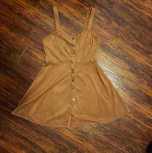 Brown suede dress